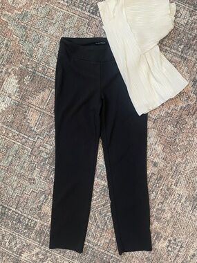 Hilary Radley Black Stretch Pull On Work Pants Straight Leg 6